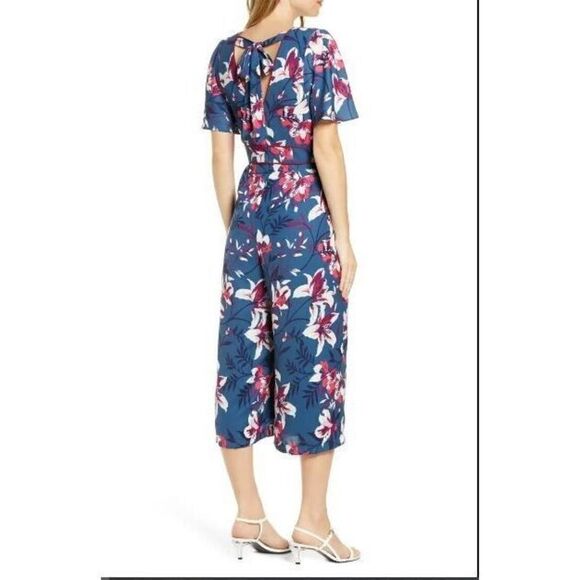 Adelyn Rae 5970298 Women's Sz XS Blue Multi Floral Print Shayne Jumpsuit $108 - Picture 12 of 12